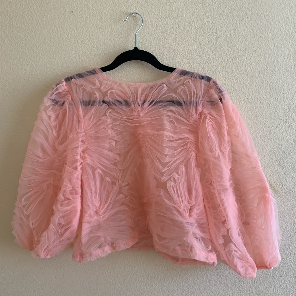 PINK TULLE ZARA BLOUSE